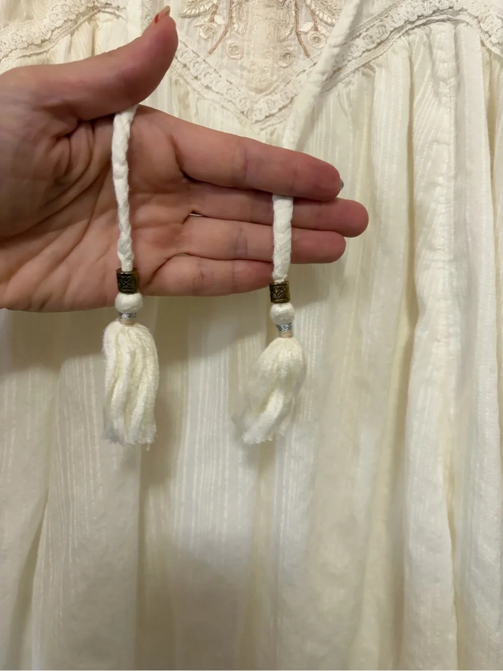 ☀️✌🏽🕊️Anthropologie Viveka Embroidered Bohemian Lace Mini Dress🕊️✌🏽☀️ - Picture 14 of 15